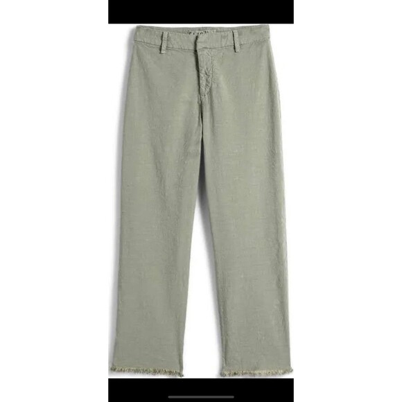 Frank & Eileen Pants Womens Size 12 Kinsale Flax Linen Blend Light Sage Green - Picture 9 of 9